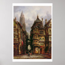 En beskåda i det judiskt inkvarterar, Frankfurt, 1 Print