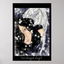 En bevingad ängel print
