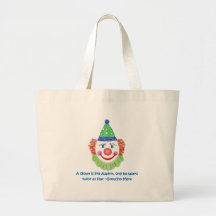 En clown är den lika huvudvärkstabletten… tote bags
