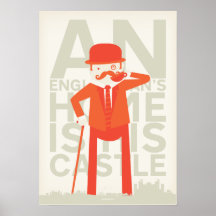 En engelsman hem är hans slott posters