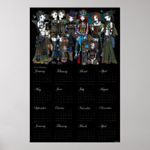 En felik affisch för kalender för Steampunk cirkus