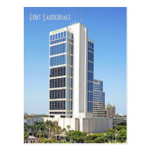 En finansiell Plaza, Fort Lauderdale, Florida Vykort