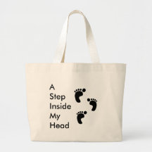 En klivainsida mitt huvud tote bag