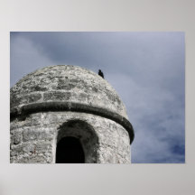 En kolonial Perch i St Augustine Print