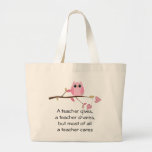 En lärare att bry sig tote bags