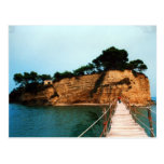 En lite gullig ö från den Zakynthos ön Grekland Vykort