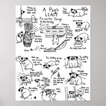 En mops minst favorit- saker print