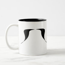 En mustasch om dagen kaffe mugg