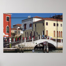 EN ÖVERBRYGGA I VENEDIG AFFISCHER