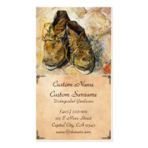 En para av Shoes Vincent Van Gogh konstmålning Visitkort