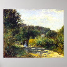 En väg i Louveciennes, vid Pierre-Auguste Renoir Posters