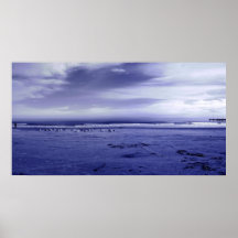 En vinterdag på stranden (Pano):  Port Aransas Posters