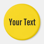ENDAST FÄRG/gult + din text Magnet För Kylskåp