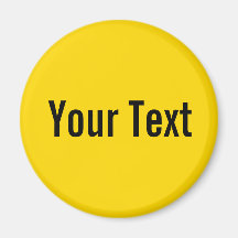 ENDAST FÄRG/gult + din text Magnet För Kylskåp
