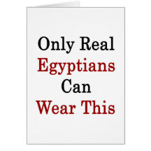 Endast kan verkliga egyptier ha på sig denna hälsningskort