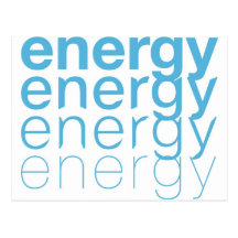 Energi bleknar blått vykort
