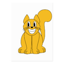 Enfaldig le orange katt visitkort mall
