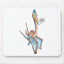 Enfaldig tecknad Quetzalcoatlus Pterosaur Mus Matta