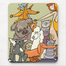 Enfaldiga djura Mousepad Musmattor