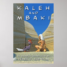(Engelsk) Kaleh & Mbaki kuggfrågaaffisch,