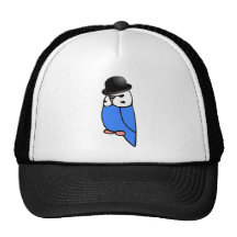 Engelska Budgie med hatten Trucker Kepsar