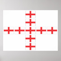 England flaggaaffisch/tryck
