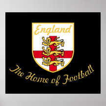 England lejon, hemmet av emblem för fotboll (fotbo affischer
