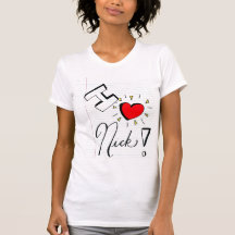 Enkelt Adam-i hjärta Nick T-shirt