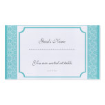 Enkelt klassiker damastast gifta sig Placecard Visitkort Mallar