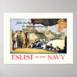 Enlist i marinen print