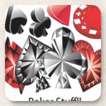 Enorm pokersymboldesign glas underlägg