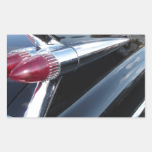 Enorm Retro Caddy 1959 med enorma svanfenor Retangel Klistermärken