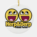 Enorm Smiley Herp och Derp Jul Dekorationer
