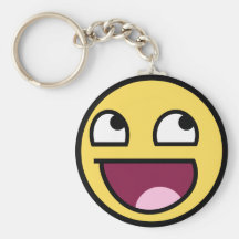 Enormt ansikte Keychain Nyckel Ringar
