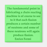 Enrico Fermi citationstecken Magneter