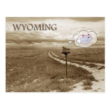 Ensam brevlåda i Wyoming Vykort