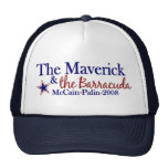 Ensamvarg och Barracuda (McCain Palin 2008) Trucker Keps