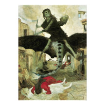 Epidemin av Arnold Bocklin Inbjudningskort