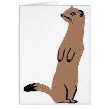 Ermine - hermelin - vessla hälsningskort