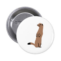 Ermine - hermelin - vessla knapp med nål