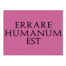 Errare Humanum Est vykort