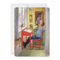 Esbjorn som gör hans läxa av Carl Larsson Personliga Inbjudan