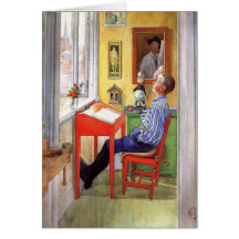 Esbjorn som gör hans läxa av Carl Larsson Hälsnings Kort