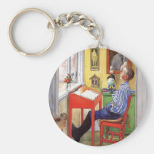 Esbjorn som gör hans läxa av Carl Larsson Nyckelring