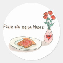 Estampillas del Día de la Madre Runda Klistermärken
