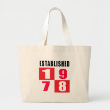 Etablerade 1978 födelsedagdesigner tygkassar