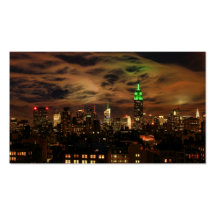 Eteriska moln: NYC-horisont, empire state Bldg Visitkort