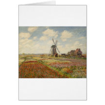 Ett fält av tulpan i Holland (1886) Hälsningskort