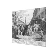 Ett hastigt bröllop, 1747 canvasduk med gallerikvalitet 