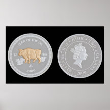 Ett jubileums- silver myntar affischer
